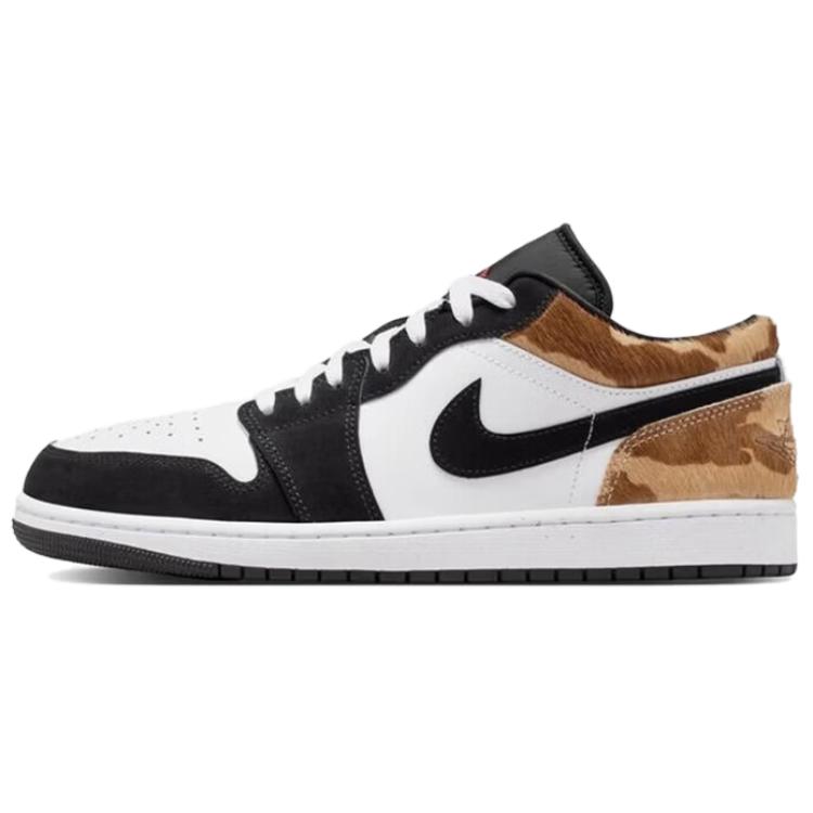 Jordan Air Jordan 1 舒适经典复古简约低帮篮球鞋 男款 黑白棕