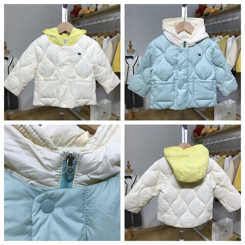 Y韩版外贸童装秋冬新款男女童连帽棉服宝宝棉衣加厚外套6082802