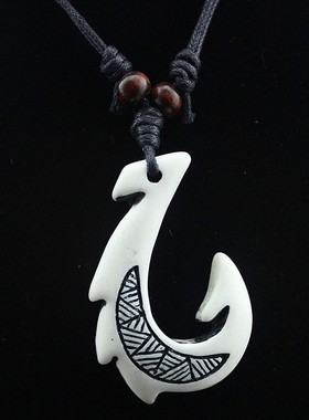 毛利钩子树脂珠子项链神像朋克风