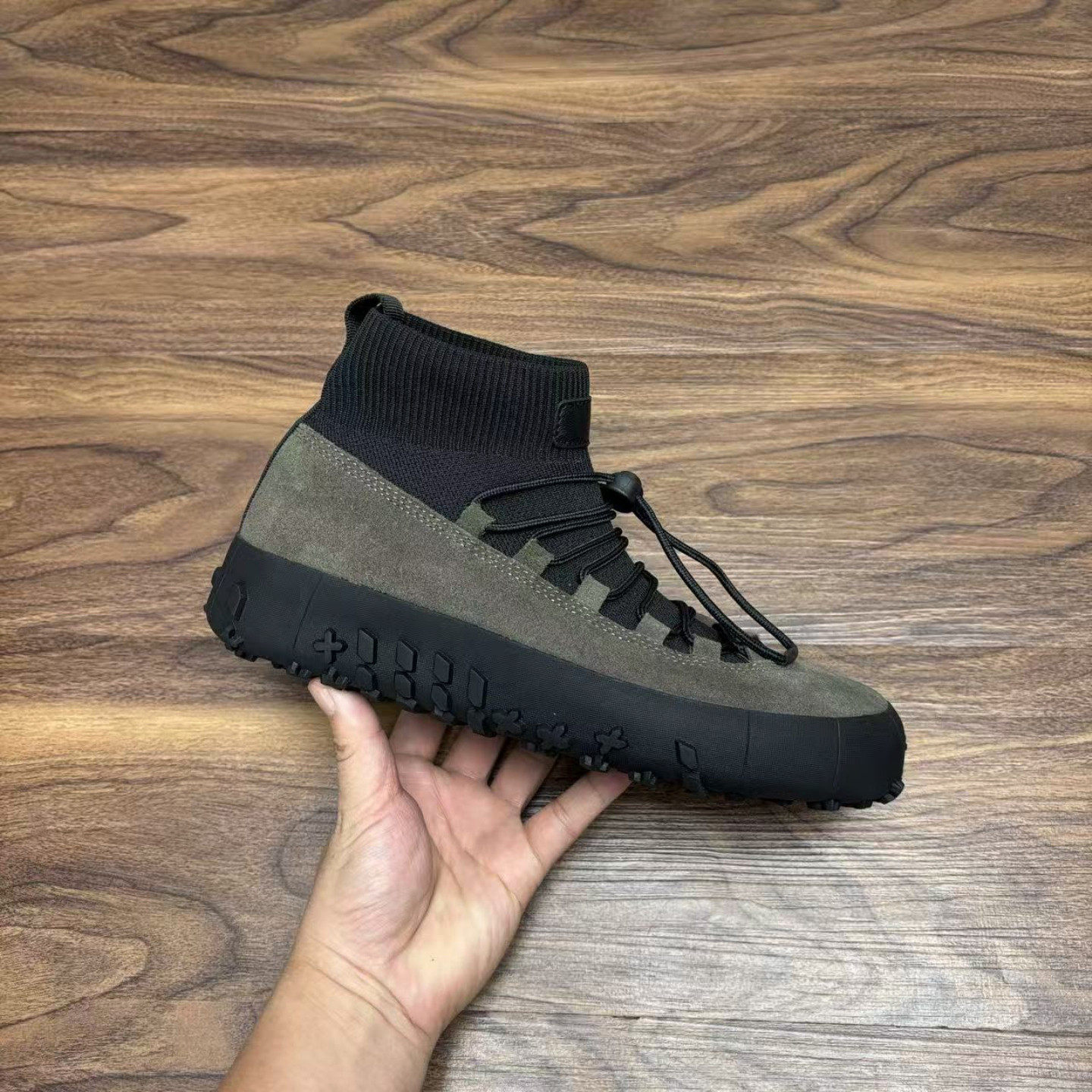 高货牛皮拼针织户外登山鞋女机能风厚底抽绳袜靴休闲鞋百搭防滑潮,女鞋,时尚休闲鞋,淘宝优惠券,粉丝福利购,淘宝优惠卷