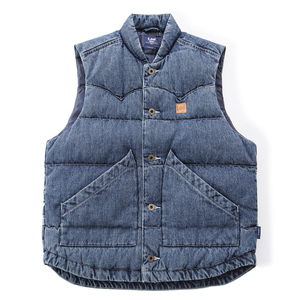 Lee男装2023冬季新款101+牛仔羽绒服马甲LMT006316101291-A03911