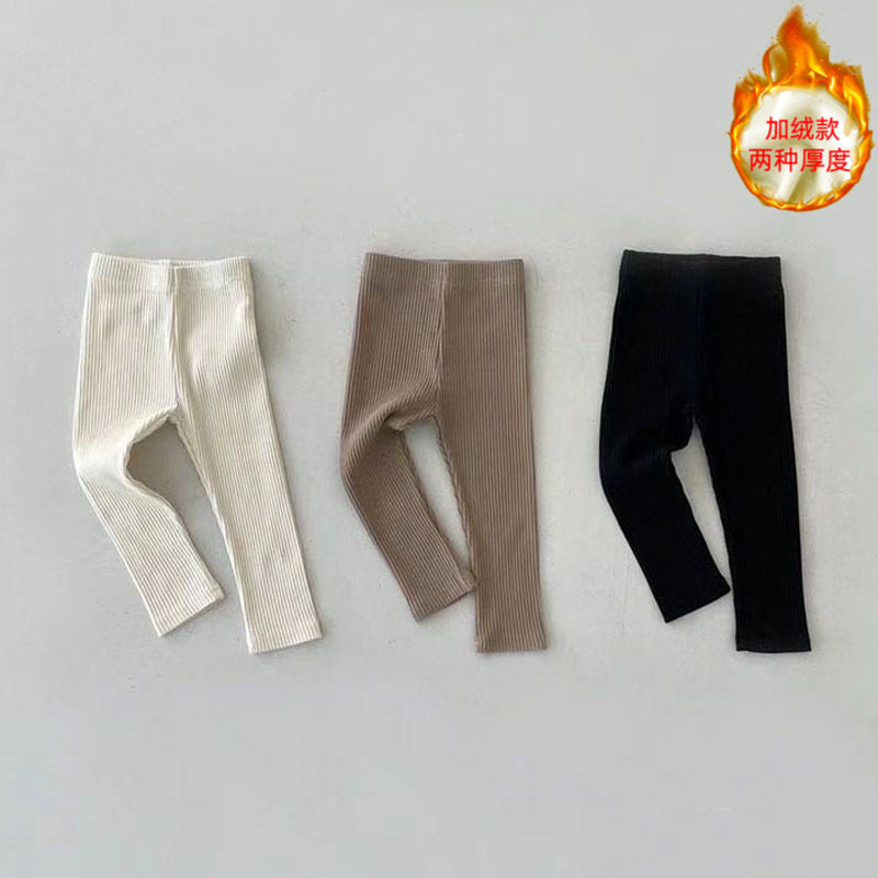 婴儿加绒裤子韩版春秋装宝宝弹力打底裤秋冬外穿0-1岁新生儿长裤