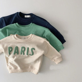 婴儿套头衣服 上衣冬季 春秋装 儿童休闲百搭卫衣男宝宝加绒保暖长袖