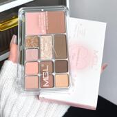 12色怦然倾心秋季 纯欲风高光限定日常淡妆一体修容腮红眼影综合盘