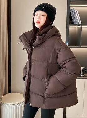 棉服女短款冬季韩版宽松学生面包服显瘦百搭棉袄加厚保暖气质外套