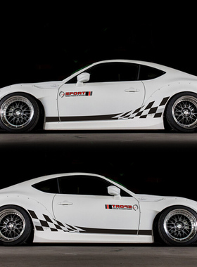 适用于丰田86 GT 斯巴鲁BRZ STI 跑车 汽车贴纸 装饰改装车贴拉花