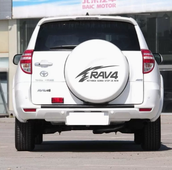 适用老款rav4备胎罩车贴拉花 汽车贴纸 后备胎罩彩贴装饰贴纸贴画
