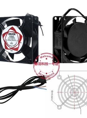 8025 220V110v 8厘米12v24v8CM散热风扇SF8025AT 380v风机 全铜线