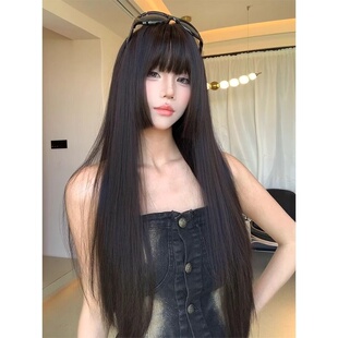 【失梦序章】假发女同款减龄齐刘海公主切长直发整顶全头型假发套