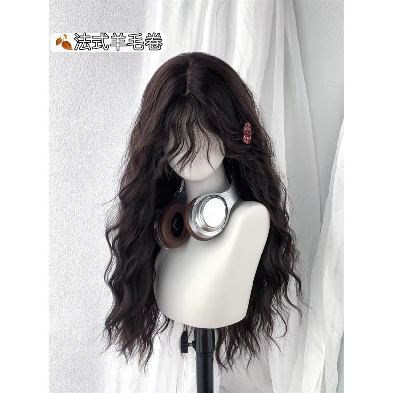 「绒绒」法式羊毛卷假发女秋冬慵懒氛围感长卷发日常lolita全头套