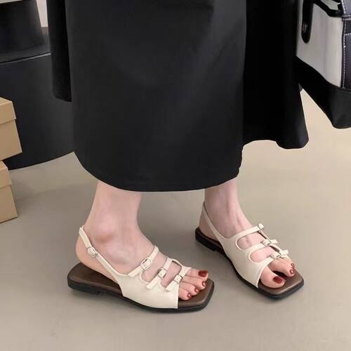 外穿新款韩版法式女士凉鞋夏