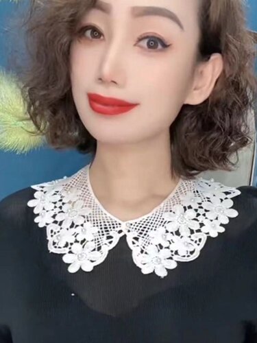 2026春夏新款【镂空贝珠假领子】百搭蕾丝假领子新款女披肩花边