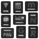 黑色大号立体字母皮革补丁贴手工缝纫装 饰贴高档衣服修补贴破洞贴