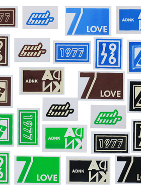 绿色印花LOVE字母个性布标时尚棕色补丁贴蓝色修补贴破洞装饰贴花