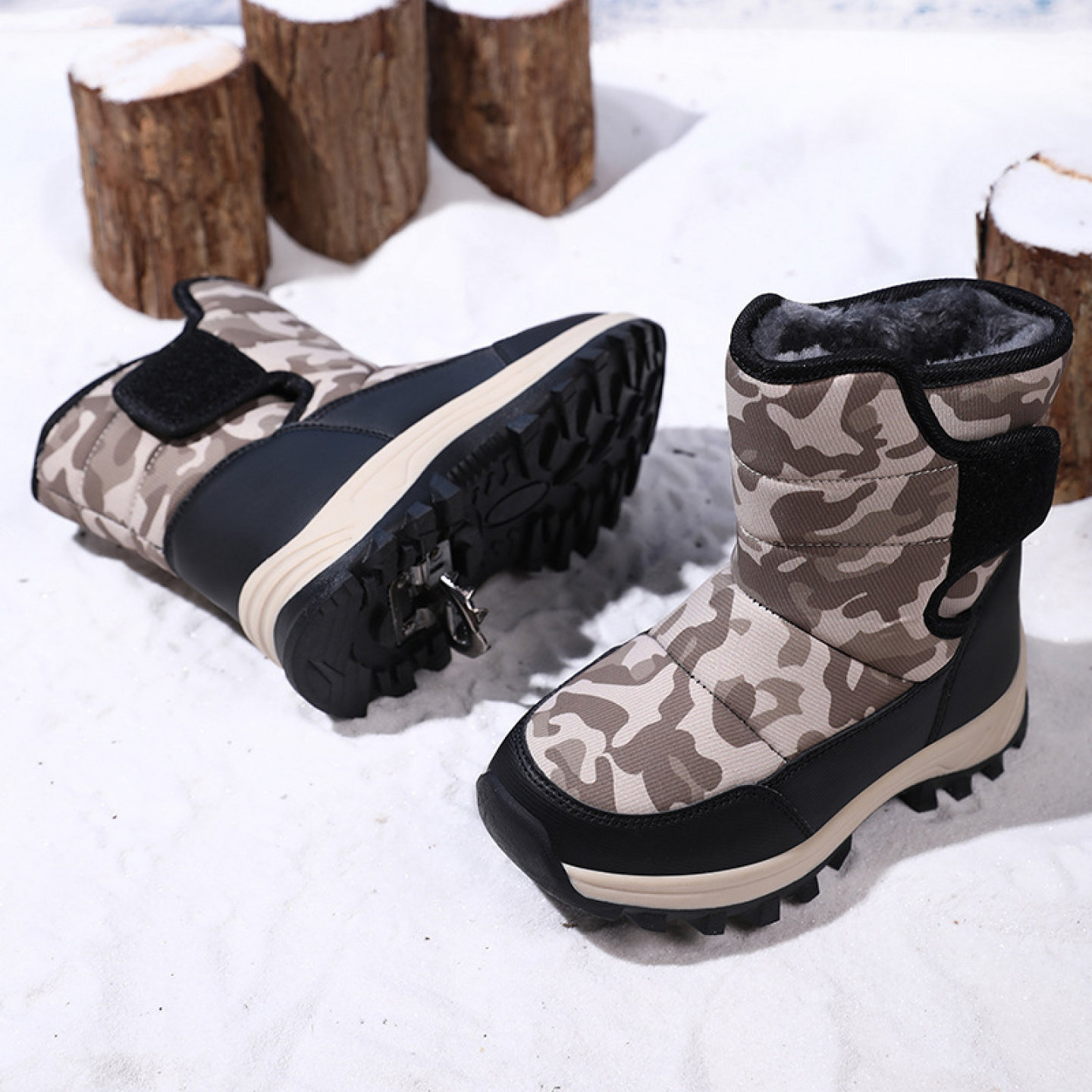 女童炫彩加绒雪地靴05