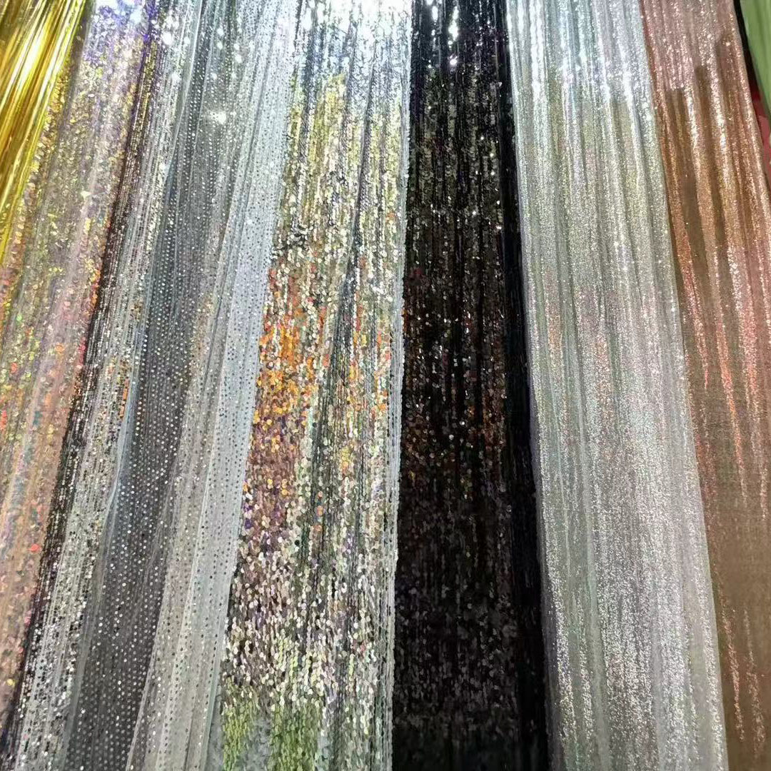 亮片背景布金色银色网纱布婚礼布置生日聚会装饰金布银布闪光布