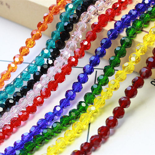 diy发夹手链切面玻璃水晶地球珠