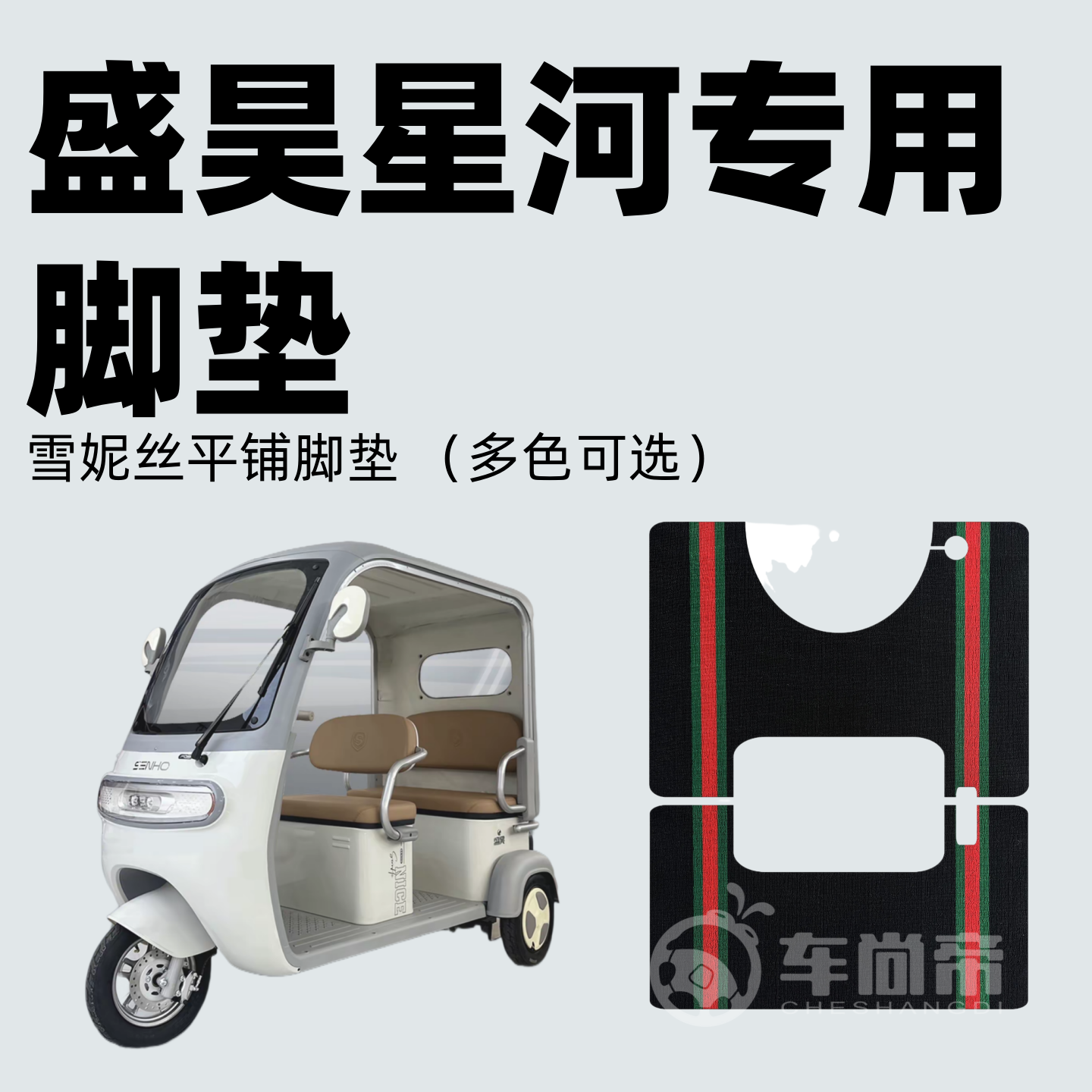 【盛昊星河脚垫】专车定制雪妮丝脚垫电动三轮车篷车丝圈脚踏垫