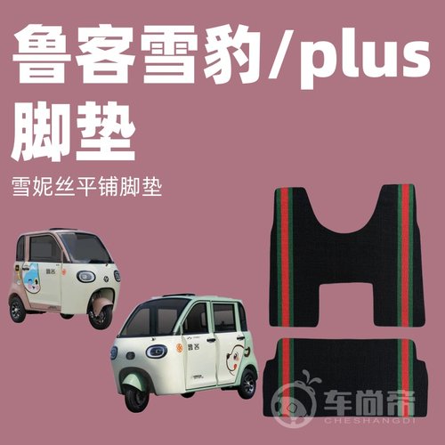 鲁客雪豹PLUS专用两门四门电动三轮车雪妮丝脚垫平铺丝圈脚踏垫