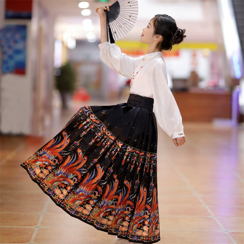 原创新款儿童马面裙洋气套装春秋新中式高端成人女童汉服国风女孩,童装/婴儿装/亲子装,汉服,淘宝优惠券,粉丝福利购,淘宝优惠卷