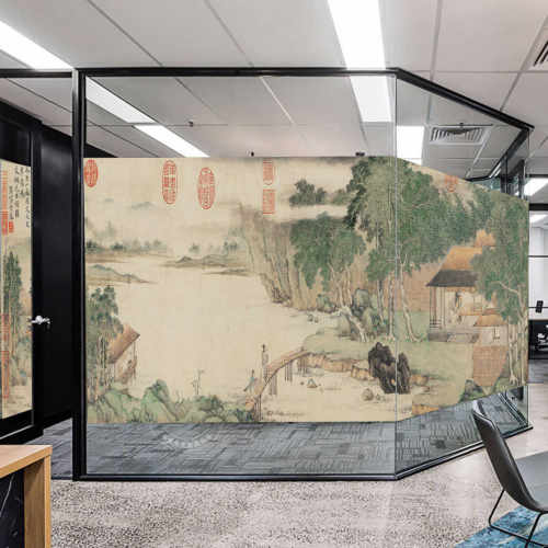 携琴访友图高清山水装饰名家字画