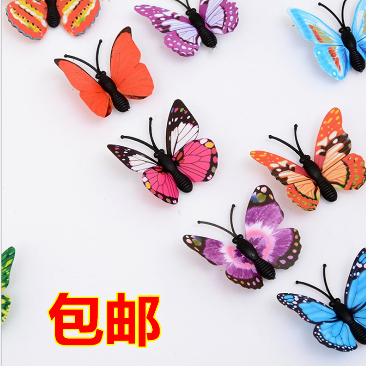 3d立体仿真蝴蝶装饰墙贴创意壁纸墙纸自粘卧室温馨墙面装饰贴纸画图片