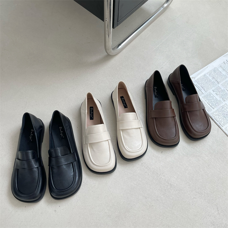 乐福鞋2024年复古英伦软底