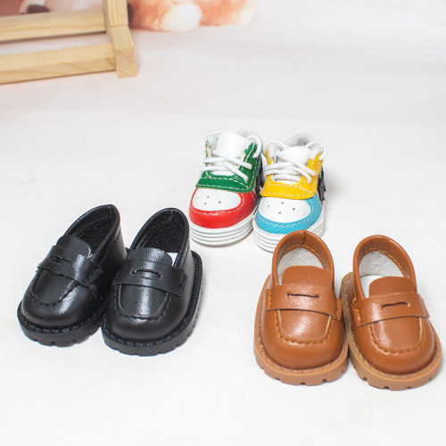 现货20cm娃鞋休闲皮鞋棉花娃娃