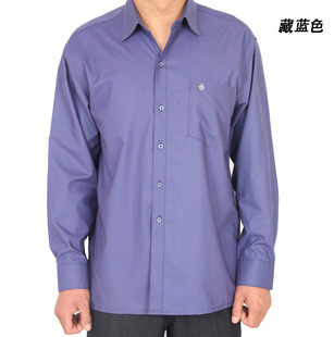 衬衫男长袖的确良夏季薄款中年商务休闲免烫中老年人爸爸老式衬衣