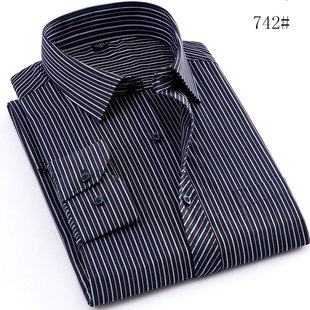 长袖 薄款 衬衫 春秋夏季 宽松棉老人中年人衬衣父亲爸爸装 中老年男士