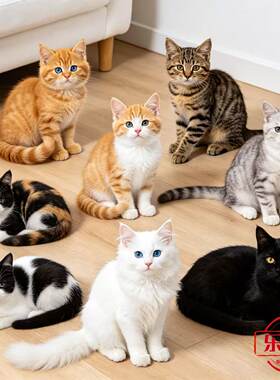中华田园猫橘猫黑猫白猫奶牛猫