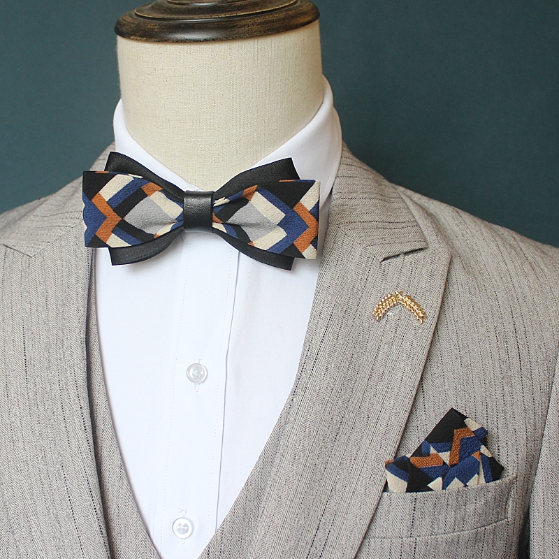 领结男绅士正装口袋巾胸针胸花西装白色衬衫蝴蝶结结婚领花套装潮