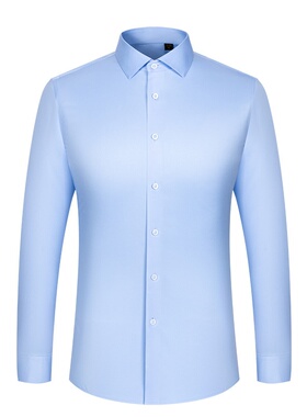 男士衬衫男纯棉DP成衣免烫商务正装休闲衬衣240S四股鲁泰全棉100%