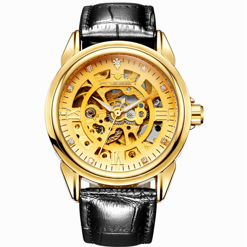 男防水腕表学生商务韩版时尚表fngeen芬尊镂空全自动夜光机械休闲