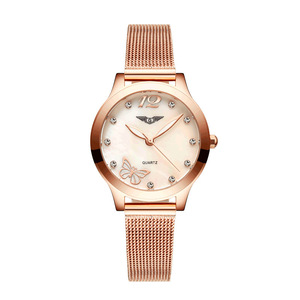 瑞士进口超薄女士石英表 手表女款时尚新款 冠琴品牌夜光防水手表
