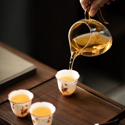 羊脂玉茶具套装新中式陶瓷家用整套泡茶器盖碗茶杯送父母长辈