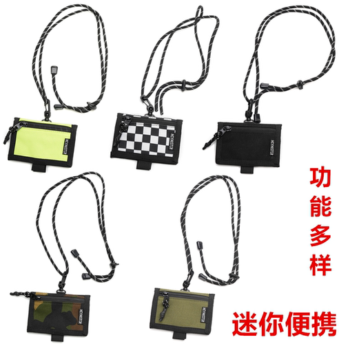 帆布零钱包卡包迷你可挂脖可斜挎