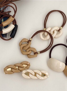 韩国lns发绳简约气质头绳女网红发圈麻花冷淡风发夹刘海边夹发卡