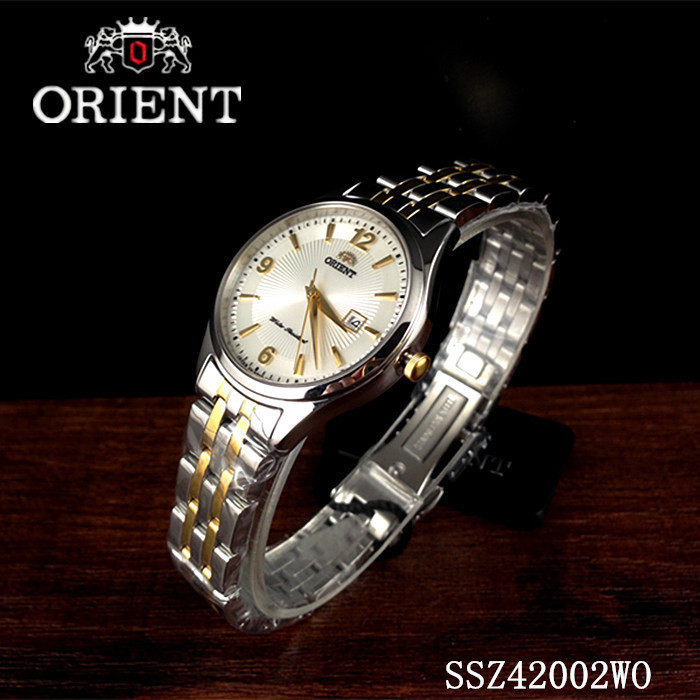 ORIENT日本东方双狮女士手表正品钢带石英表日历腕表·SSZ42002WO