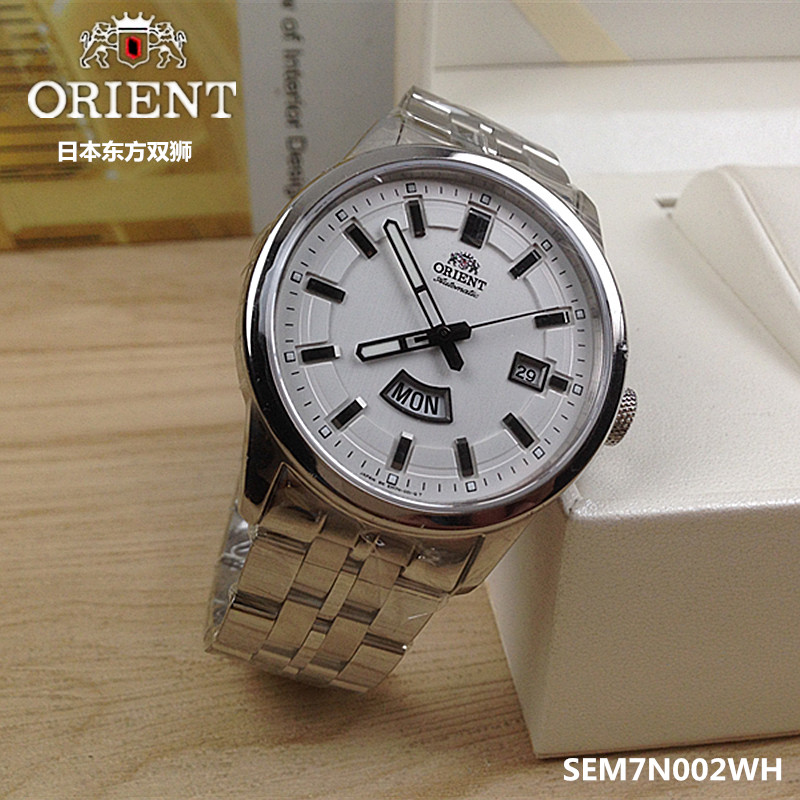 全自动机械透底双日历手表