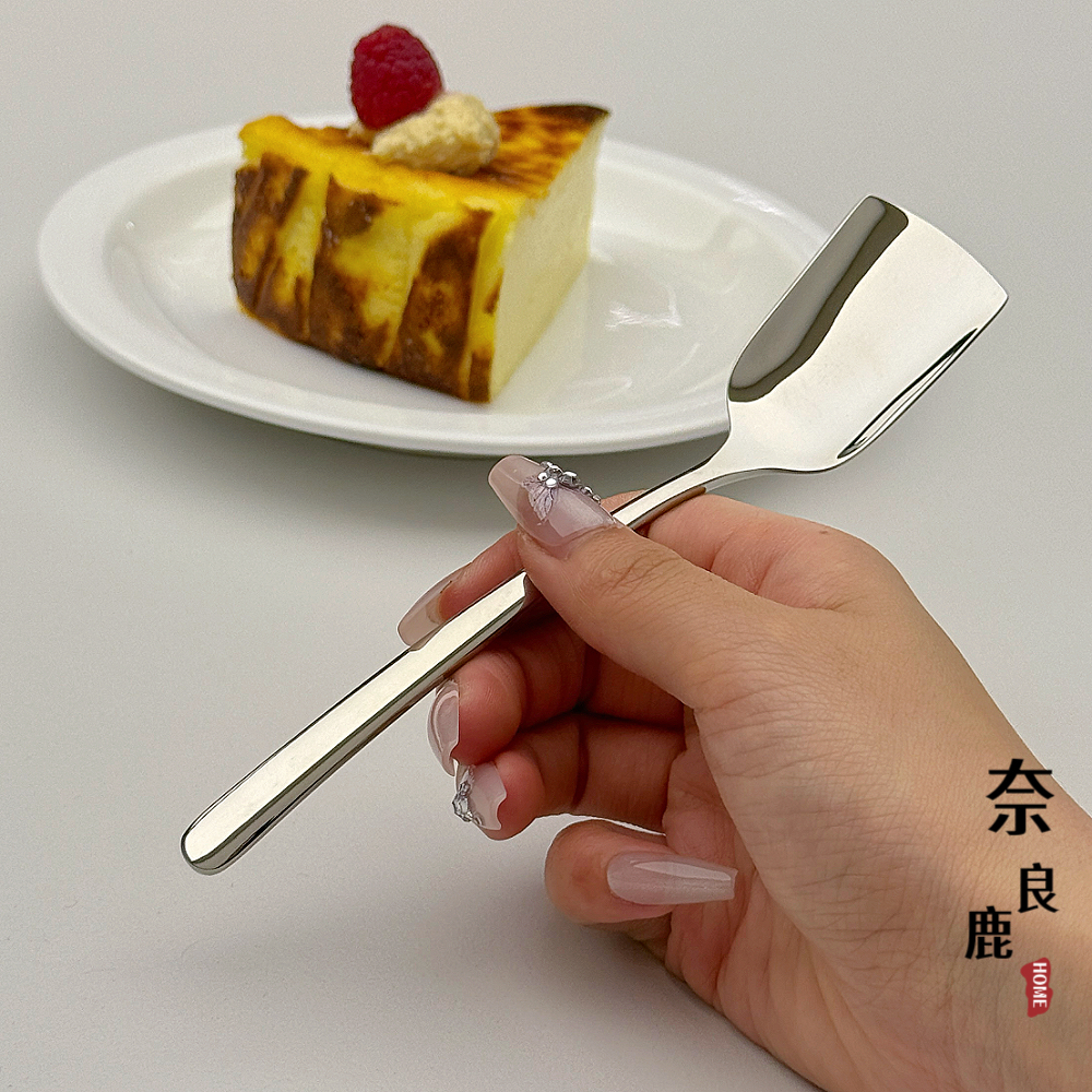 【老板娘自留高颜值平头】18/10不锈钢甜品勺子咖啡勺冰淇淋挖勺