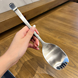 【颜值杠杠滴】18/10不锈钢公勺分餐勺叉勺公用勺子叉子分菜分鱼