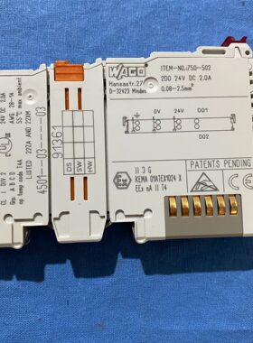 750-502 PLC模块 WAGO 2DO 24V DC工控模块议价维修