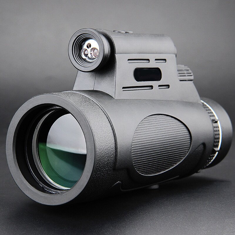 厂家单筒望远镜高倍高清微光夜视户外可拍照12x50带灯野外