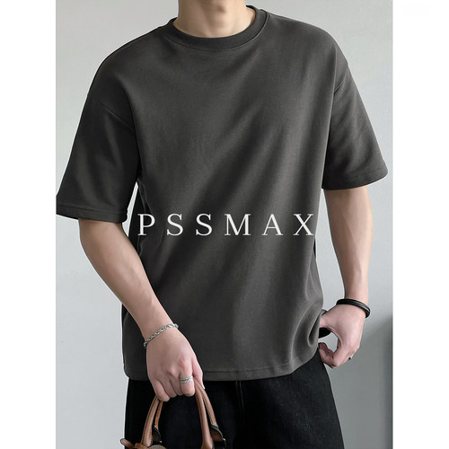 pssmax短袖纯色青年百搭休闲T恤