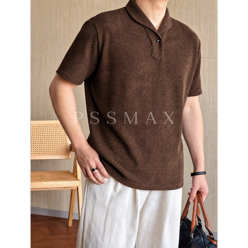 PSSMAX新款现货针织翻领短袖男款