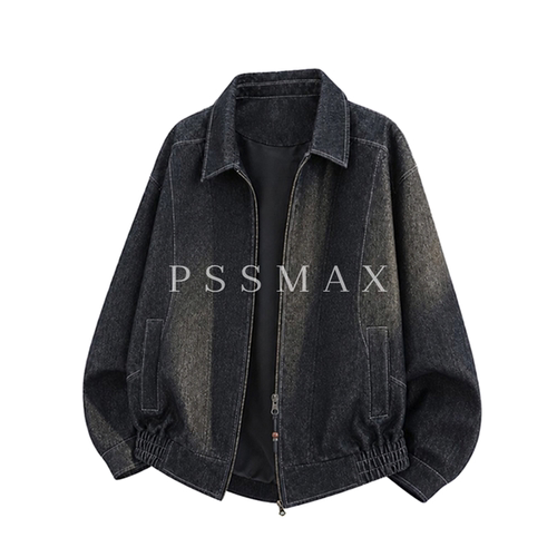 胖俗俗PSSMAX宽松休闲牛仔夹克男