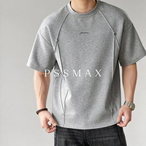 PSSMAX夏季短袖T恤男宽松百搭