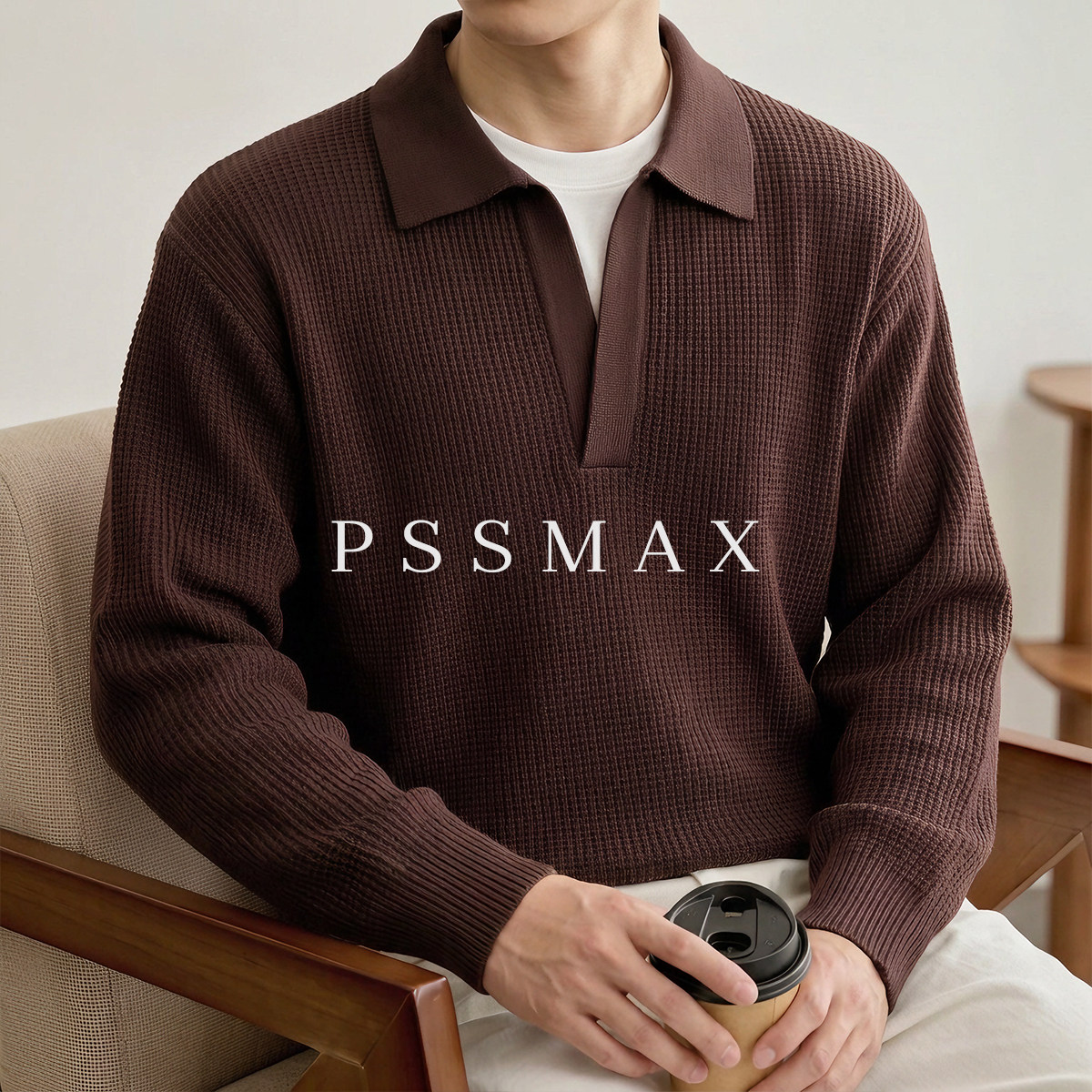 PSSMAX早秋静奢极简针织卫衣外套