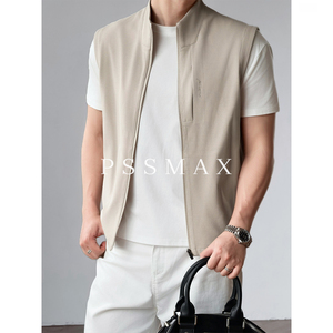 PSSMAX新款夏宽松休闲纯色马甲男